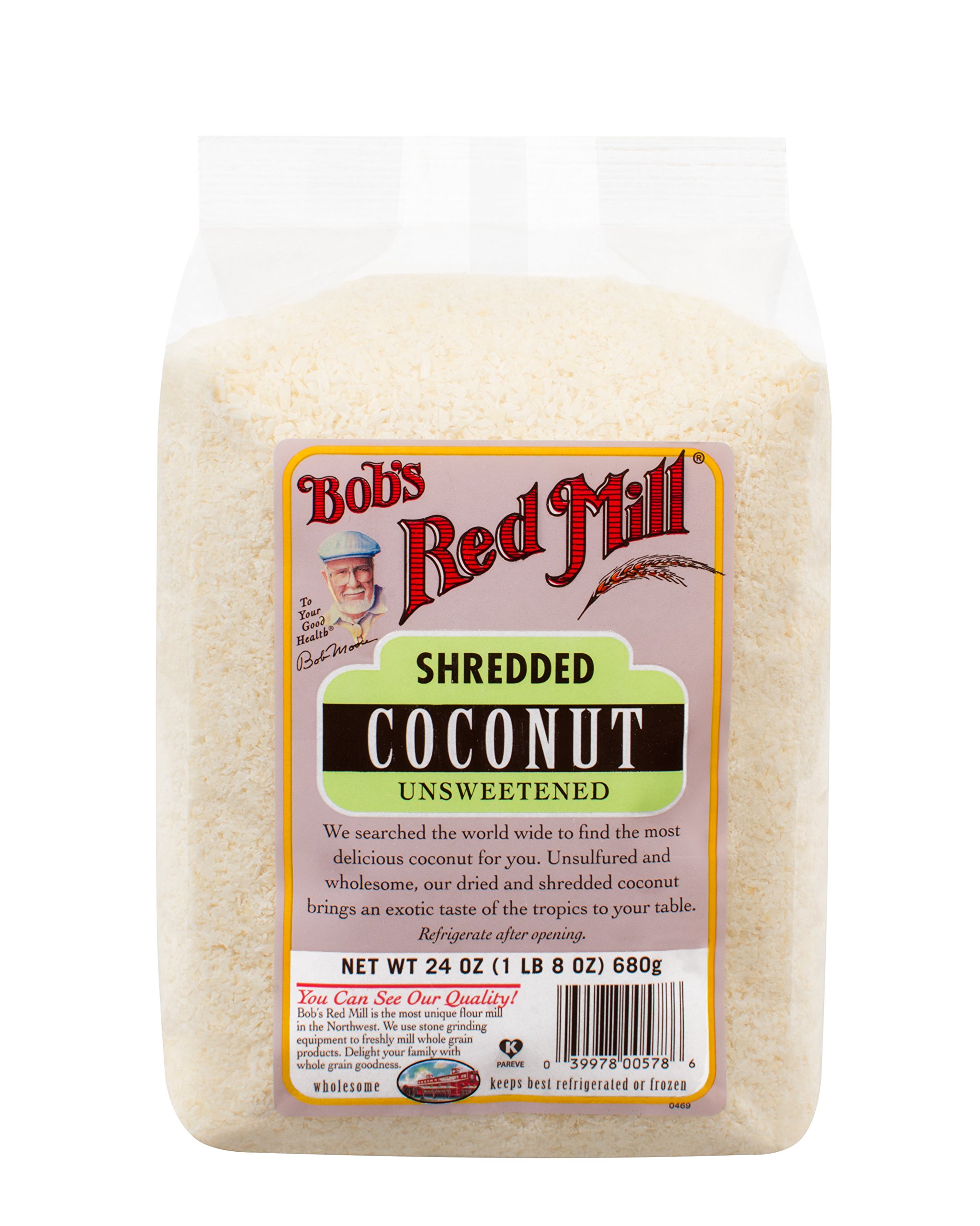 Bob's Red Mill Unsweetened Shredded Coconut - 24 Ounce (Pack of 4) | Organic, Gluten-Free Coconut Flakes for Baking, Smoothies & Healthy Snacks | Perfect for Granola, Desserts & Vegan Recipes