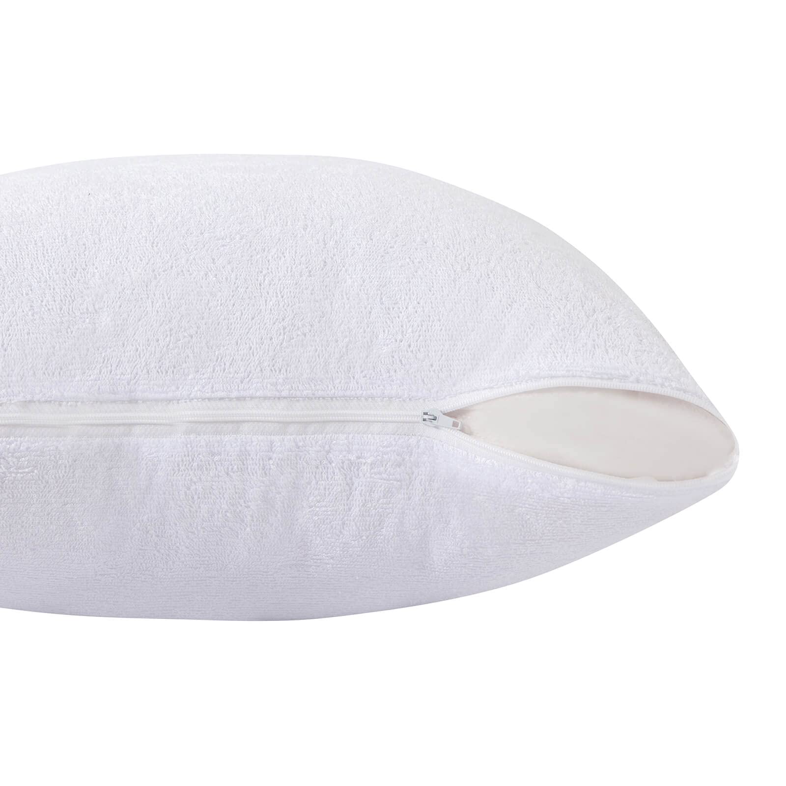 Waterproof & Hypoallergenic 20x20 Inch Pillow Protectors with Zipper - Pack of 2 Soft Bamboo Viscose Terry Pillow Covers for Bed, Sofa & Travel - Dust Mite & Allergy Protection for Better Sleep