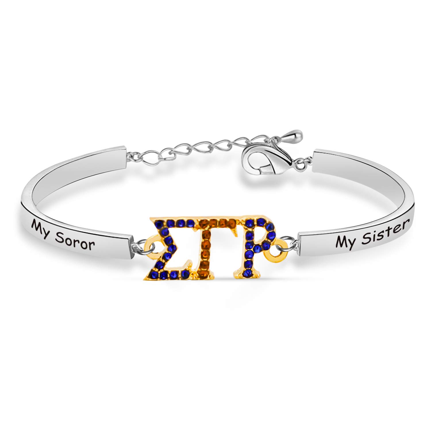 Sigma Gamma Rho Sorority Bracelet - My Soror My Sister Jewelry Gift for 1922 Sorority Paraphernalia (CBR Soror Sister) - Perfect for Sisterhood Events, Graduation Gifts & Greek Life Accessories