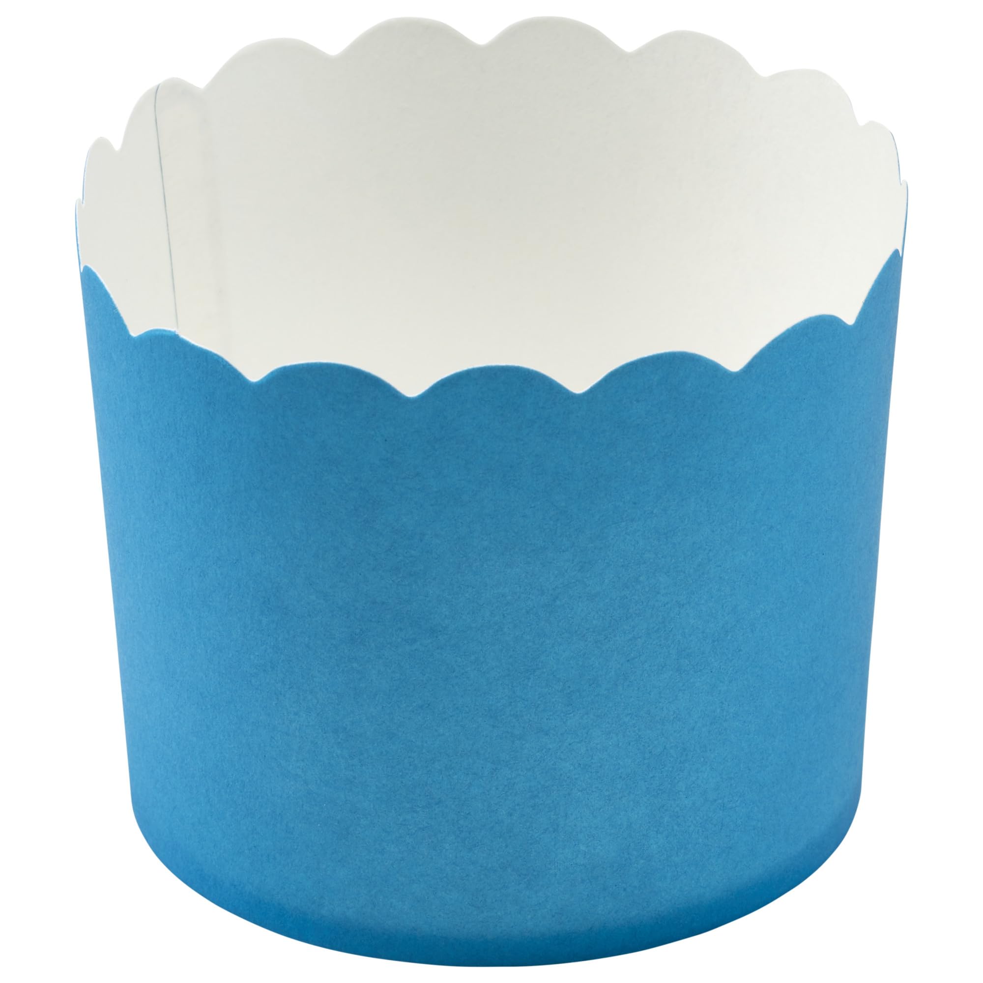 DecoPac Blue Scalloped Baking Cups - 50 Count Oven Safe Cupcake Liners with Delicate Edges for Perfect Cupcakes, Muffins & Party Desserts | Ideal for Baking, Birthday Parties & Holiday Treats