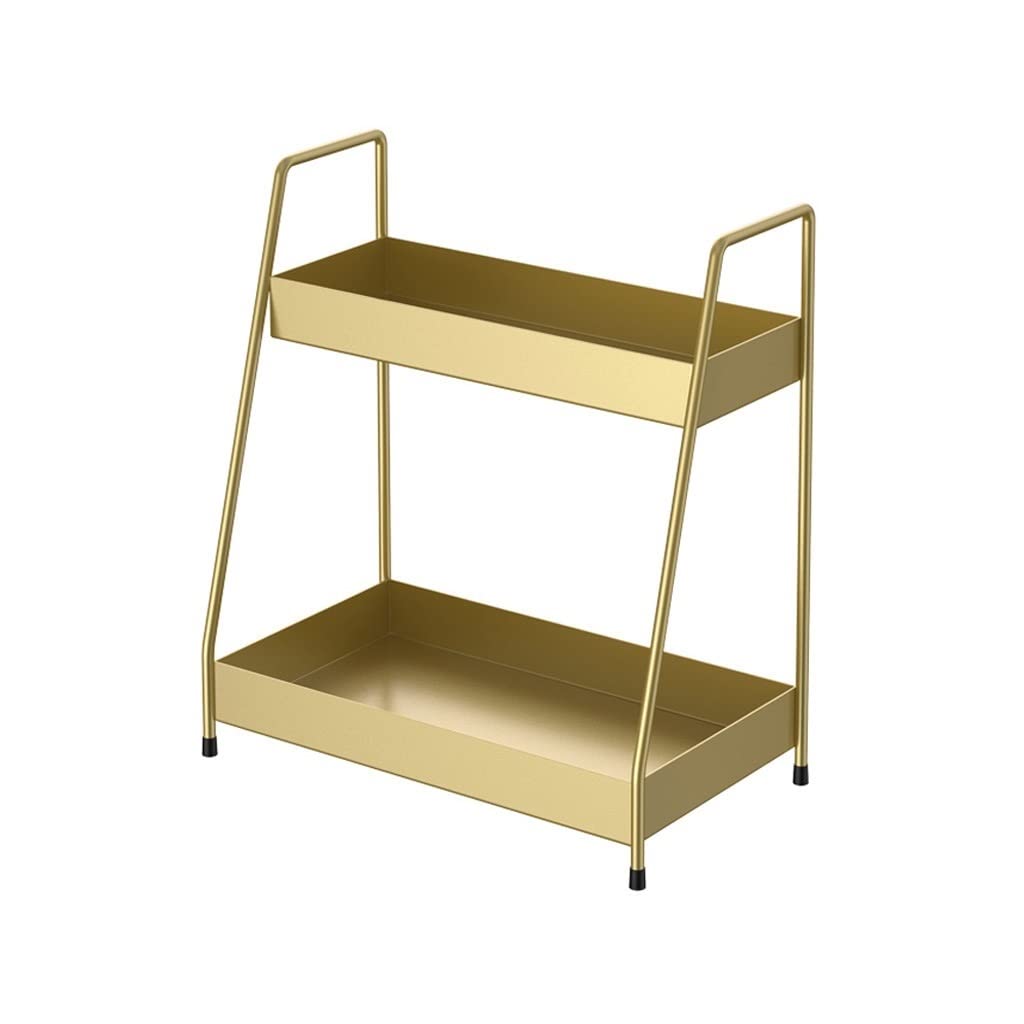 YT.JYUERI Cosmetic Organizer - Multifunctional Desktop Makeup Storage Shelf with Double Layer, Perfect for Skin Care Products, Dressing Table & Bathroom Organization (Color: A) - Ideal for Bedroom, Vanity & Small Space Storage Solutions