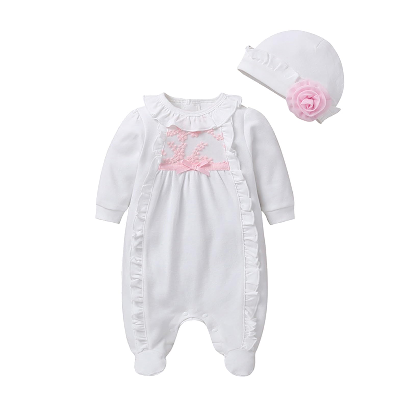 Kapsrqst Baby Romper - Long Sleeve Jumpsuit for Newborn Boys & Girls | Soft Cotton Infant Clothing & Blanket for Playtime, Photos & Daily Comfort