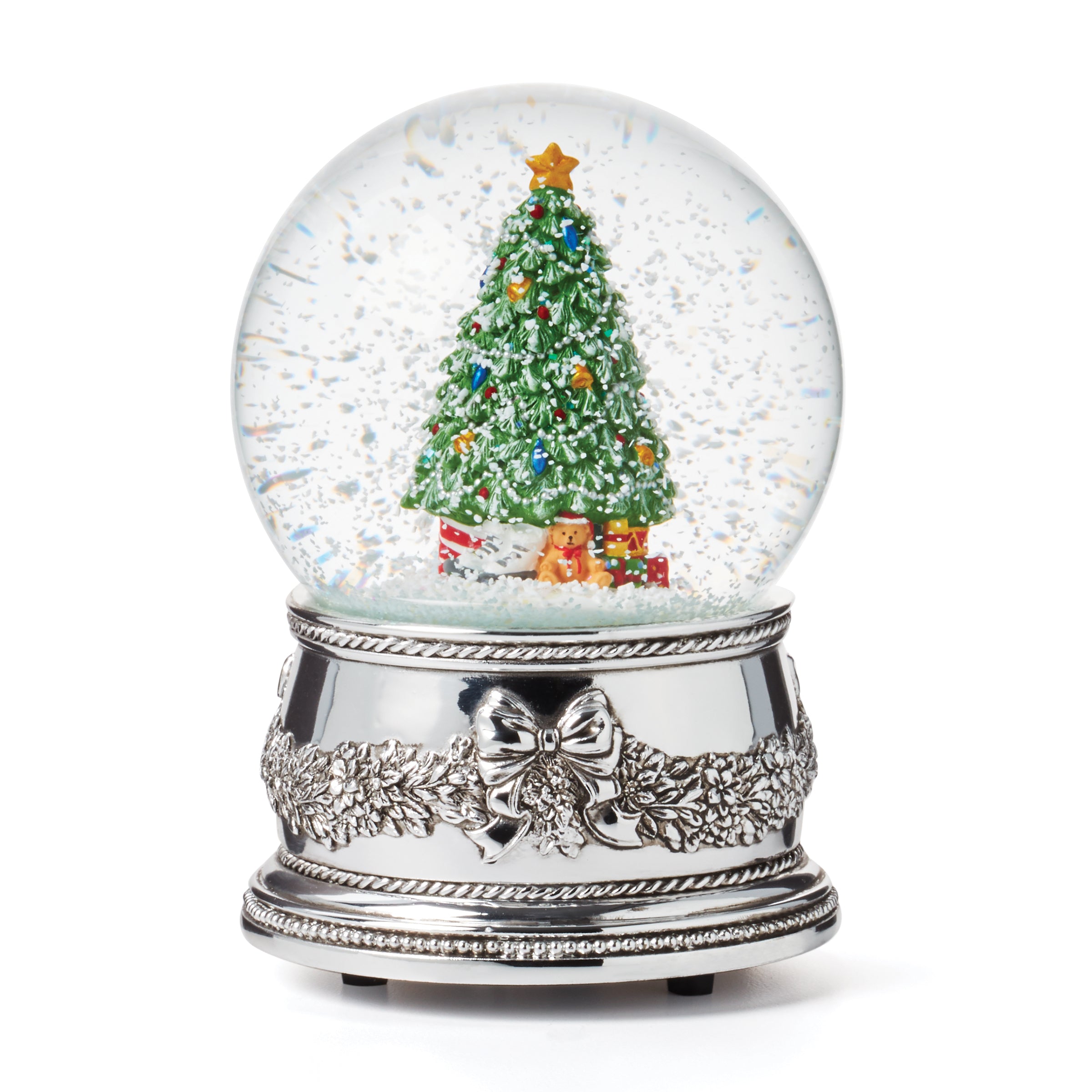 Christmas Tree Musical Snow Globe - Holiday Decor with Festive Music & Snowfall - Perfect for Home, Office, and Gift Giving During Christmas Season