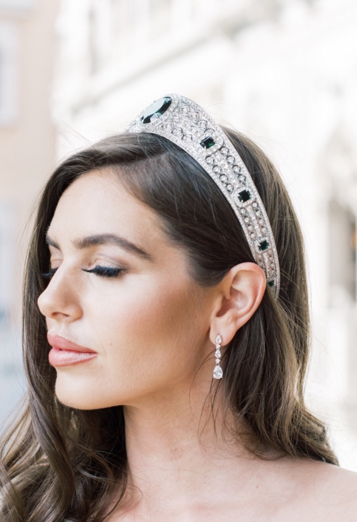 Eugenie Tiara - Elegant Crystal Bridal Crown for Weddings, Prom, Pageants & Special Occasions