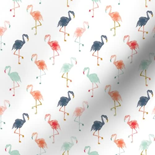 Flamingo Bloom Tropical Print Minky Fabric by The Yard - Soft Plush Fabric for Sewing Baby Blankets, Quilt Backing & DIY Projects - Perfect for Nursery Decor, Home Textiles & Crafting