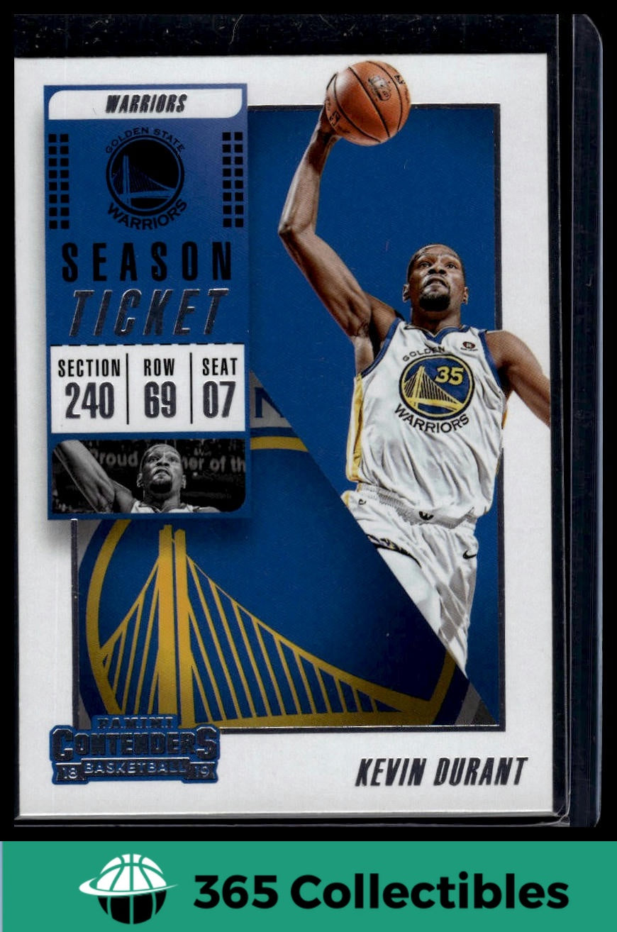 2018-19 Panini Contenders Kevin Durant The Finals Ticket #8 Basketball Trading Card - Golden State Warriors Memorabilia for NBA Fans & Collectors - Perfect for Display, Gifts, and Sports Collections