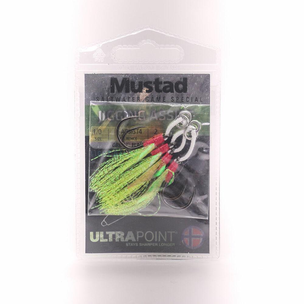 Mustad J Assist4 Light Double Jigging Assist Rig - Premium Saltwater Fishing Lures for Bass, Walleye & Trout - Ideal for Deep Sea, Freshwater & Ice Fishing