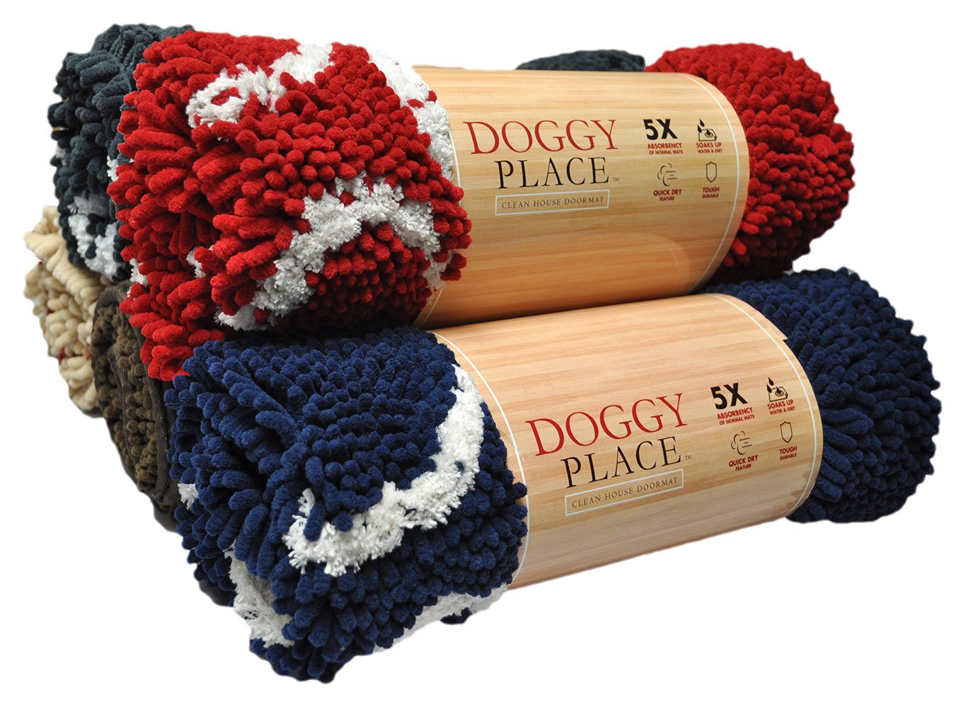Premium Microfiber Dog Door Mat - Super Absorbent Non-Slip Pet Mat for Dirt & Water - Washable 60