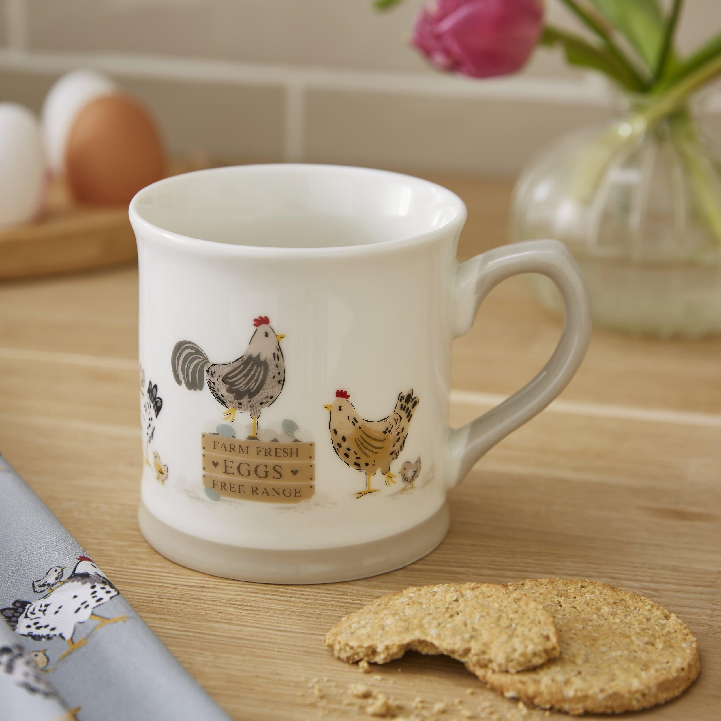 Hen House Lane 16oz Beer Tankard Mug - Classic Pub Style Drinking Cup for Beer, Ale & Cider - Perfect for Home Bars, Parties & Gifts