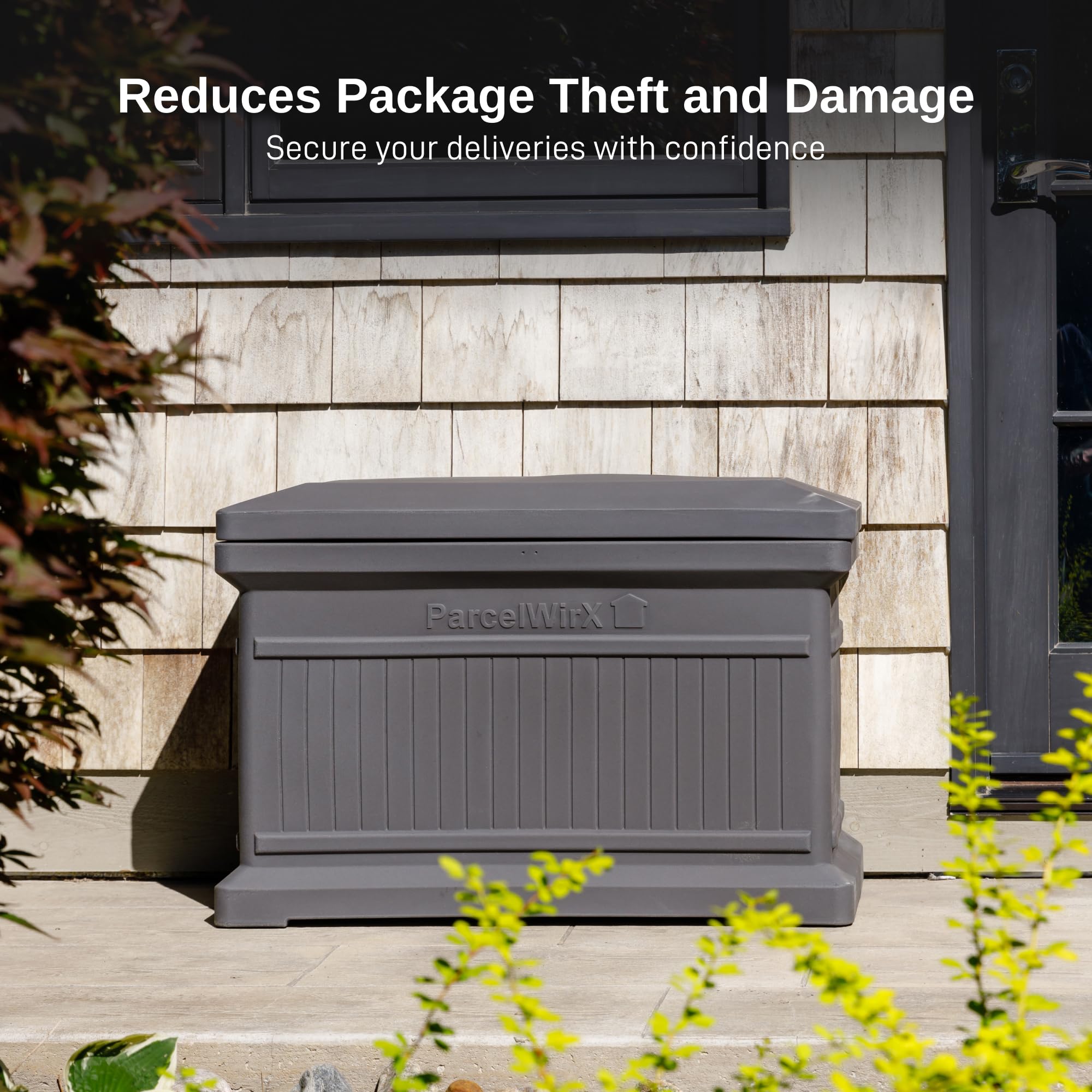 Premium Horizontal Storage Cabinet & Package Delivery Box with Lift-Off Lid - Graphite | Secure Mail & Parcel Organization for Home, Office & Business Use