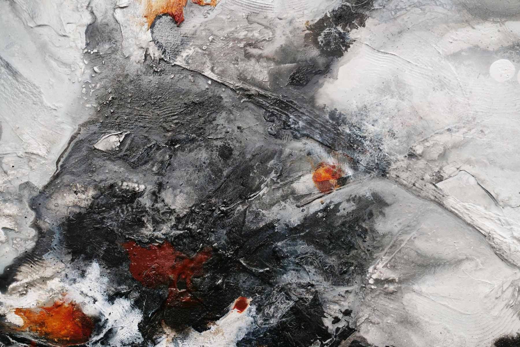 Rustic Charcoal Abstract Painting 63