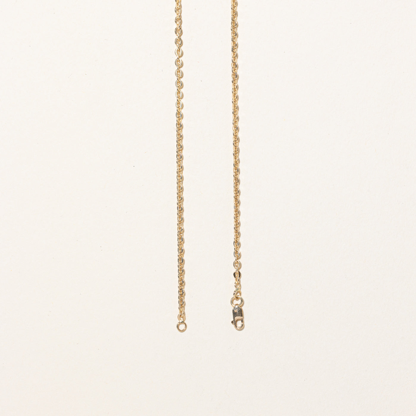10k Yellow Gold Rolo Link Chain Necklace 18 Inch - Elegant Layering Piece for Women, Perfect for Everyday Wear & Special Occasions