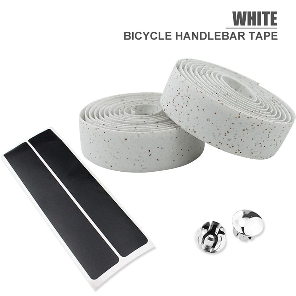 1 Pair Shock-Absorbing Bicycle Handlebar Tape - Soft Silicone & EVA Foam Grip for Road Bikes with End Plugs - Comfortable Cycling Accessories for Long-Distance Rides and Commuting