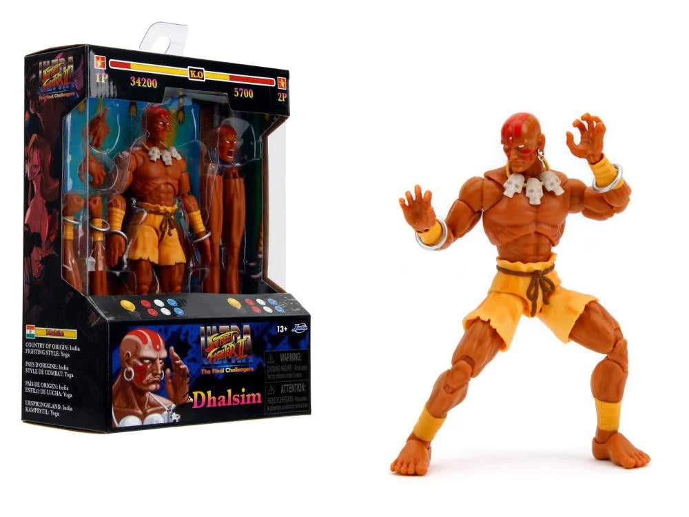 Ultra Street Fighter II: The Final Challengers Dhalsim Action Figure - 6-Inch Collectible Toy for Gamers & Fans | Perfect for Display, Gifts, and Gaming Battles