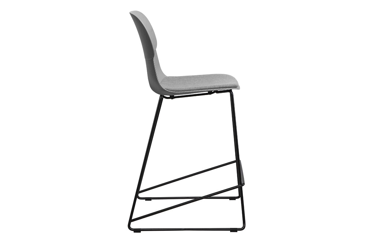 Sammy Counter Stool with Sled Base - 30 Inch Bar Height Stool, Durable Plastic Construction - Perfect for Kitchen Islands, Breakfast Bars & Home Decor