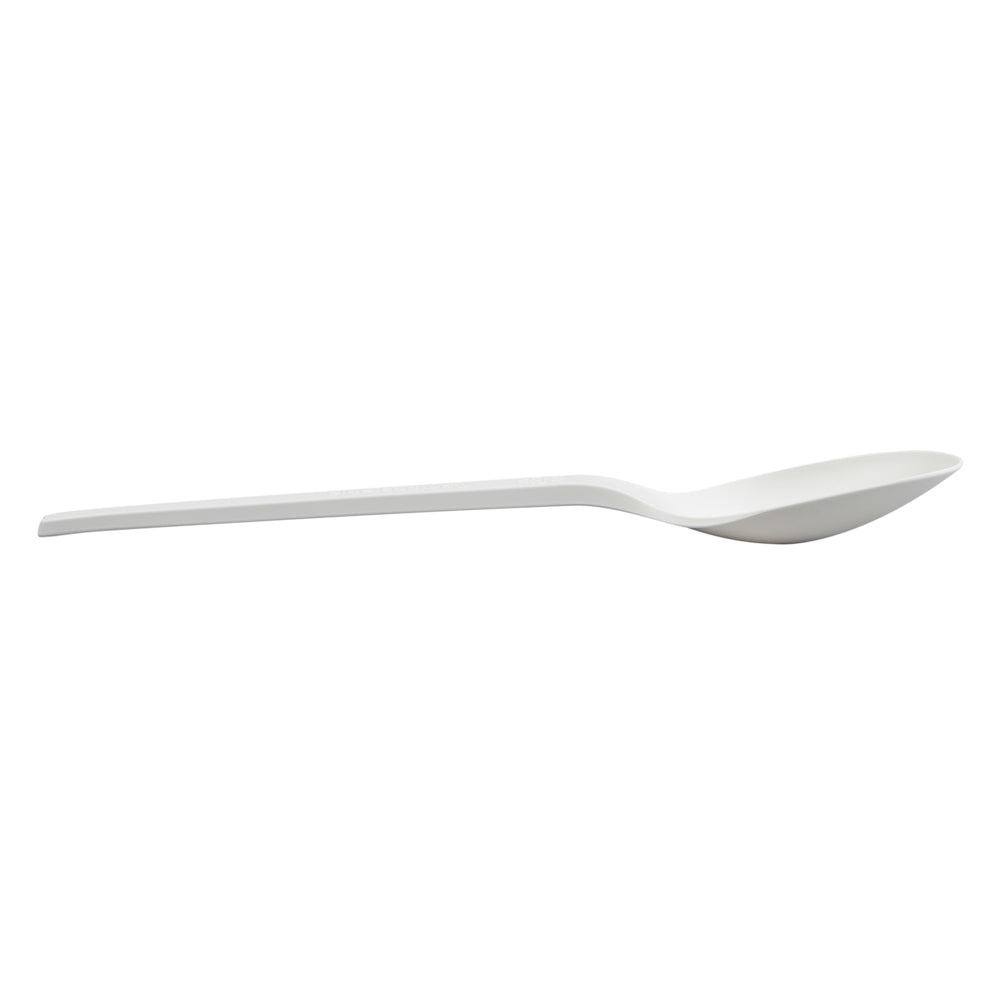 Eco-Friendly White CPLA Compostable Spoons - Heat Resistant, Individually Wrapped, 6.5 Inch, 250 Count Bulk Box - Perfect for Parties, Picnics & Takeout Meals