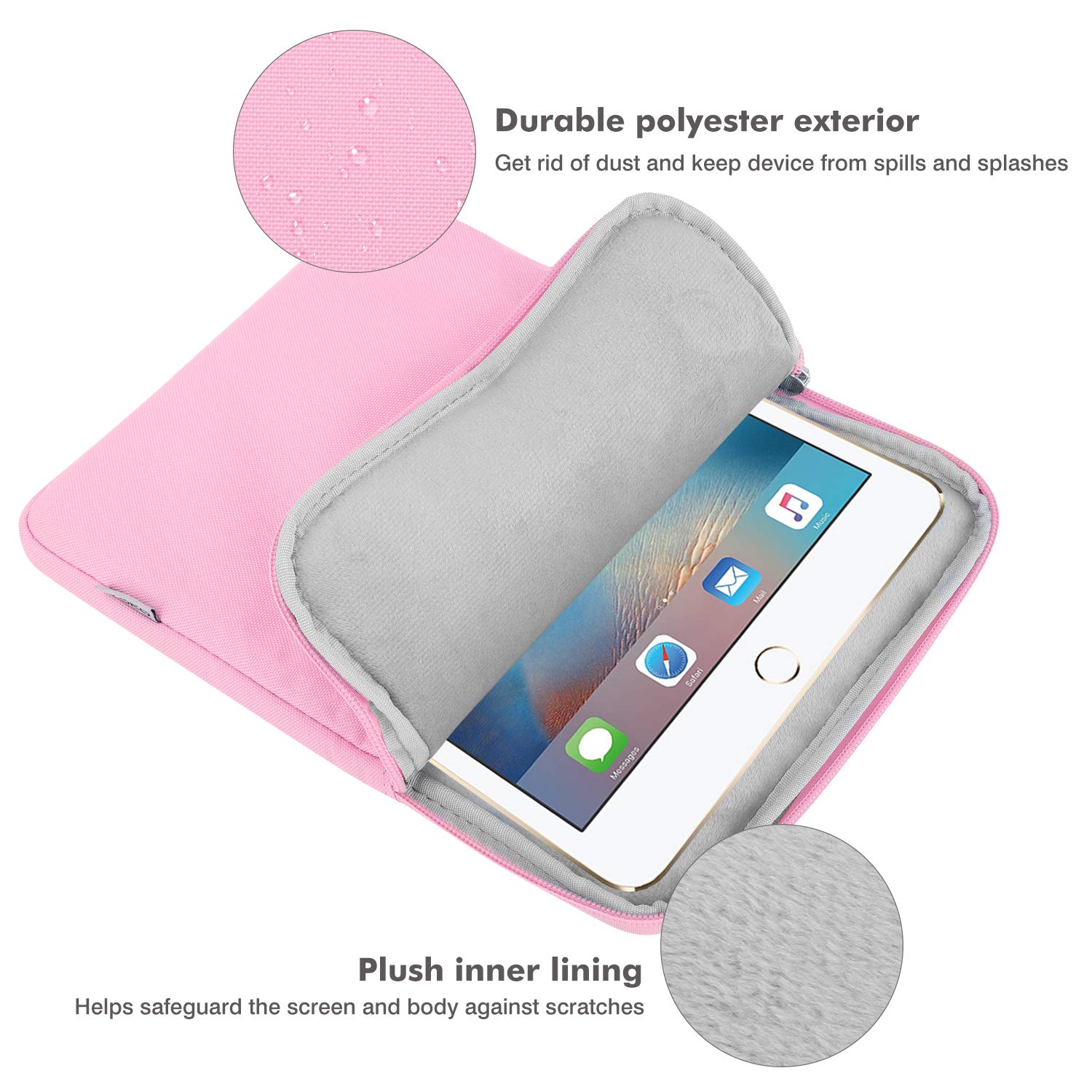 MoKo 9-11 Inch Tablet Sleeve Case - Protective Cover for iPad Air M3 (2025), iPad Pro 11 M4, Air 5/4/3, iPad 10/9/8th Gen & Samsung Tab S8/S9 11