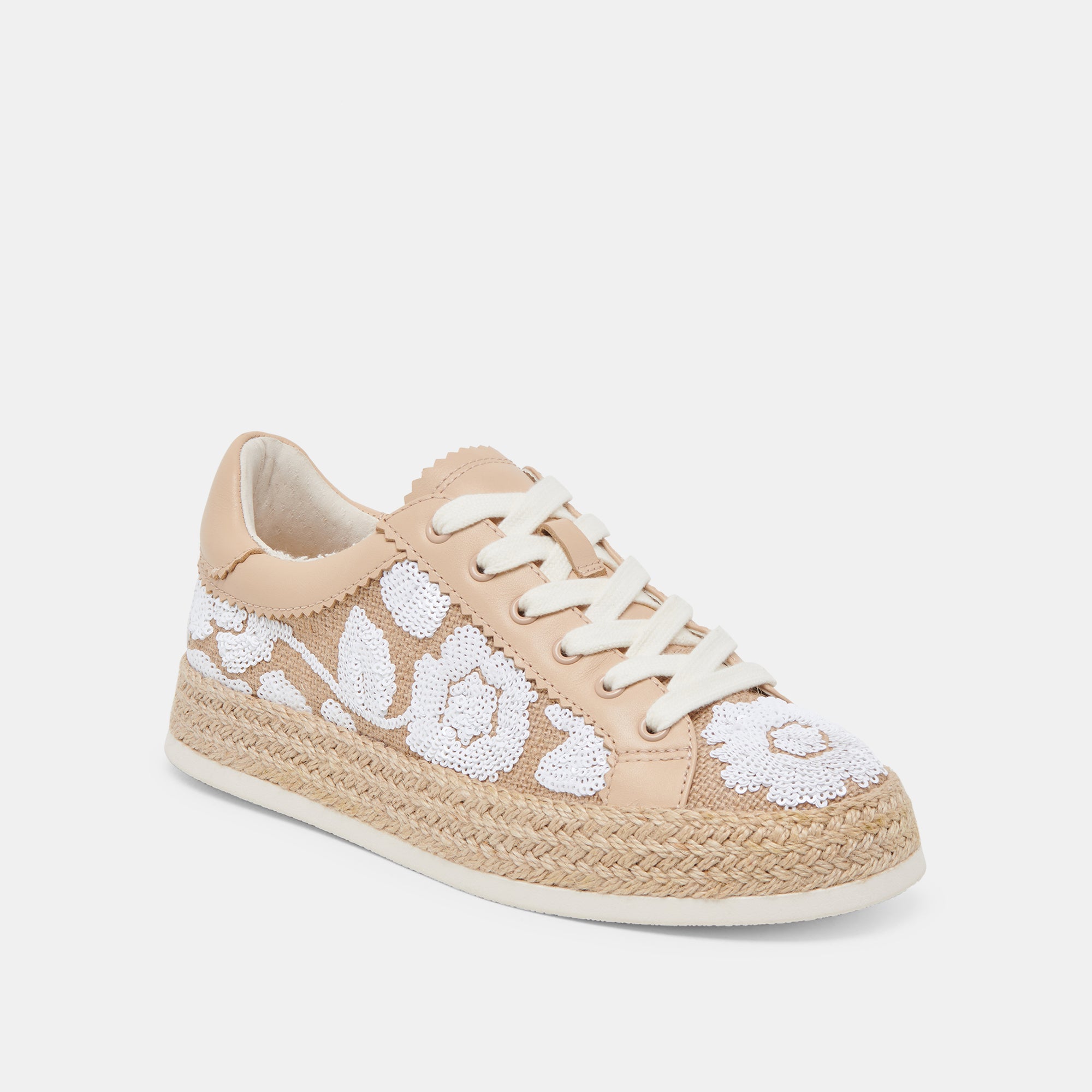 AZALIA Women's Sneakers - Natural Multi Floral Sequin Fashion Shoes for Casual Wear, Walking & Everyday Comfort | Perfect for Outfits, Work & Outdoor Activities