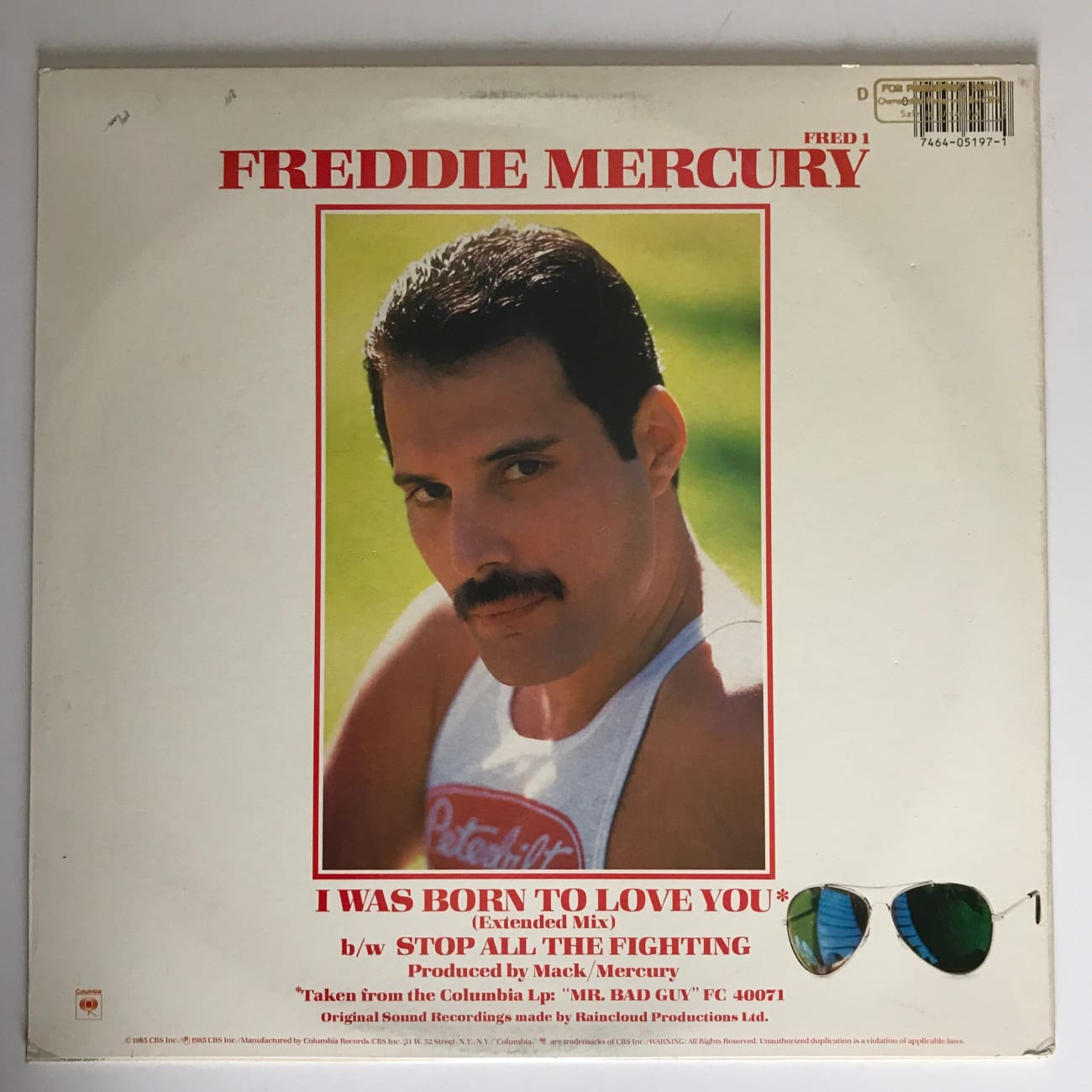 Freddie Mercury 'I Was Born To Love You' 12-Inch Promo Single Vinyl Record 1985 - Rare Collectible for Music Lovers & Queen Fans
