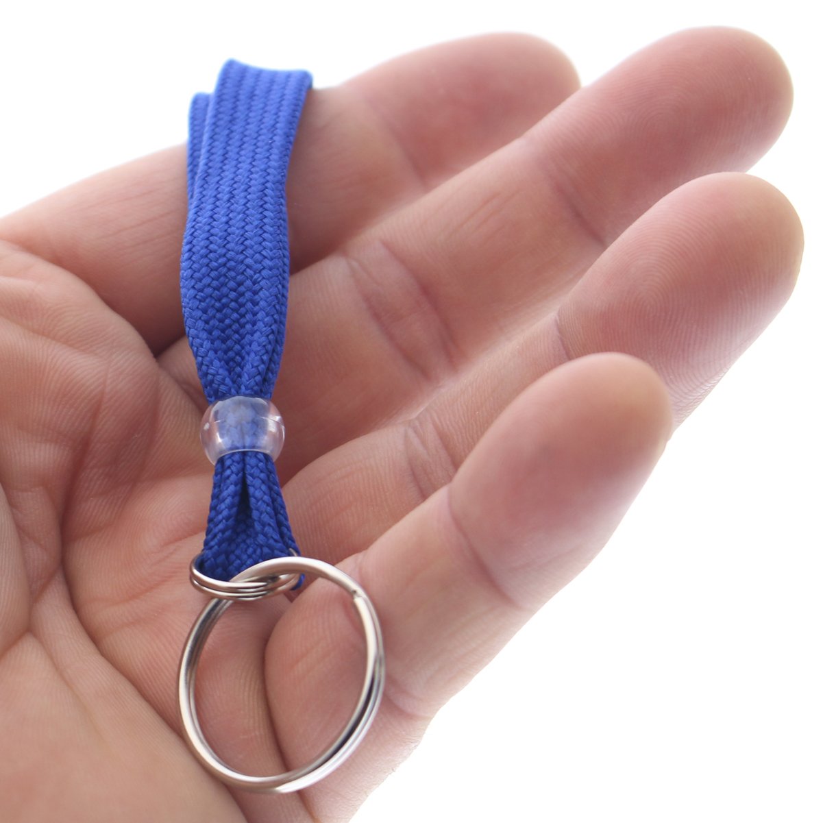 Heavy Duty Breakaway Lanyards 100 Pack - ID Badge & Key Holder with Split Ring for Office & Events (Royal Blue)
