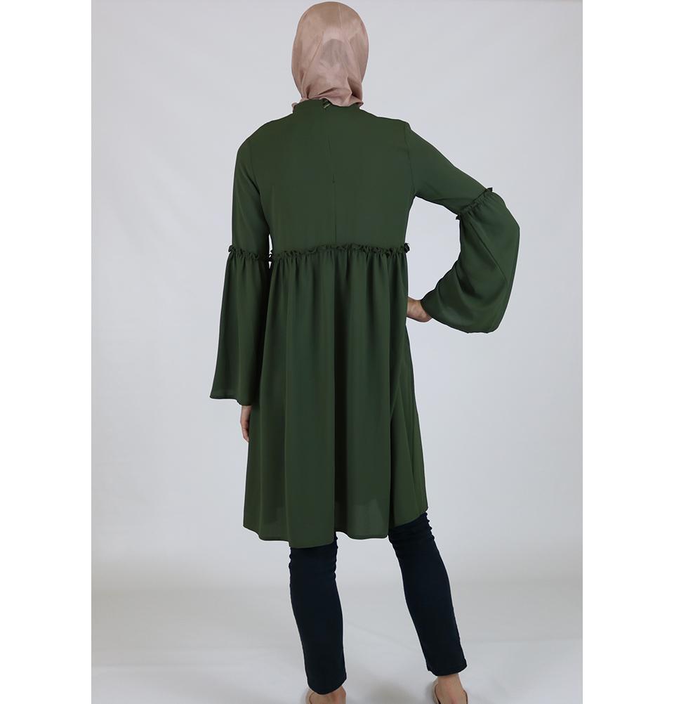 Abaci Modest Tunic TNK10956 Green - Women's Loose Fit Casual Top for Everyday Wear, Work & Church