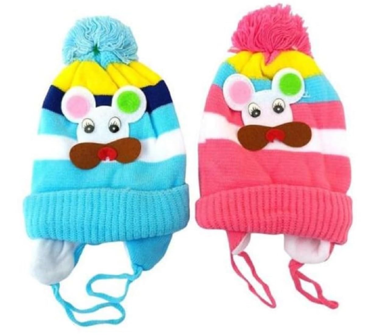 FY LANE Baby Boys & Girls Wool Winter Hat - Soft & Warm Knit Beanie for Newborns & Toddlers - Perfect for Cold Weather & Outdoor Activities
