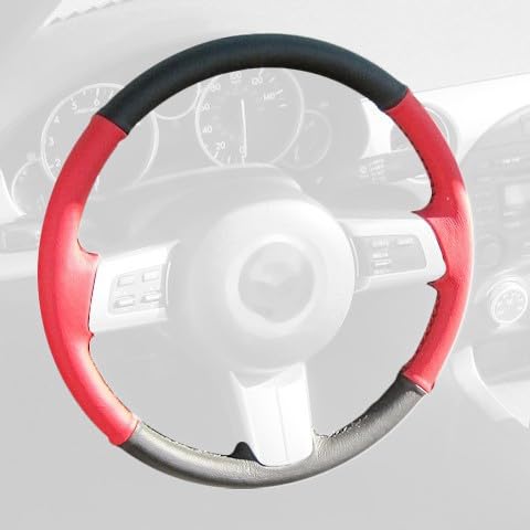 Premium Italian Perforated Leather Steering Wheel Cover for Mazda Miata NC (2006-2015) - Custom Fit, Not Universal - Black Leather with Black Stitching - Enhance Grip & Comfort for Daily Driving & Road Trips