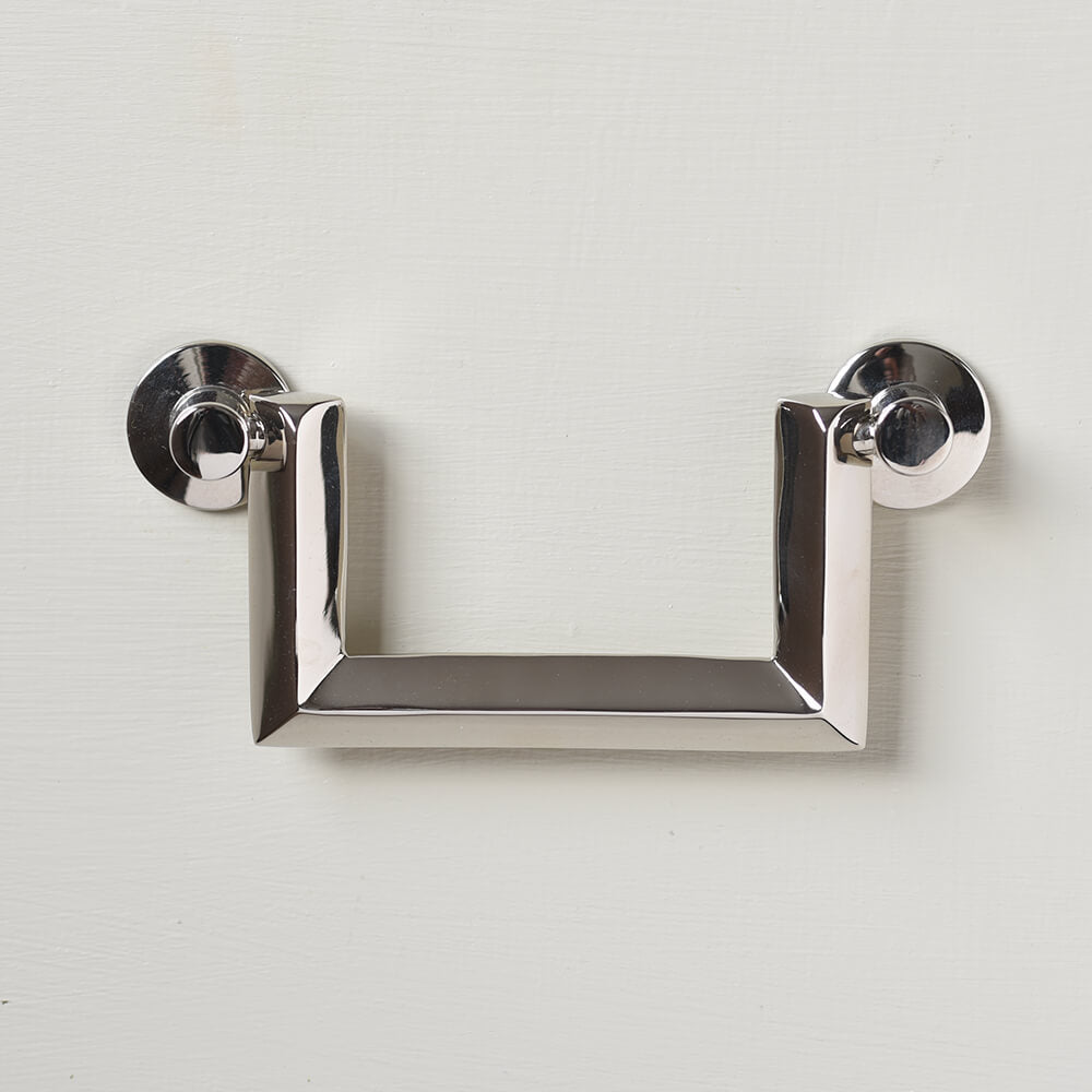 Polished Nickel Regal Cabinet Lifting Handle - Elegant Hardware for Kitchen & Bathroom Cabinets - Perfect for Modern Home Upgrade & DIY Projects