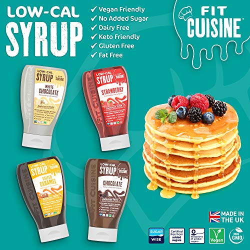 Fit Cuisine Low Calorie Chocolate Syrup - 425ml | Sugar-Free, Keto-Friendly | Perfect for Pancakes, Waffles & Desserts