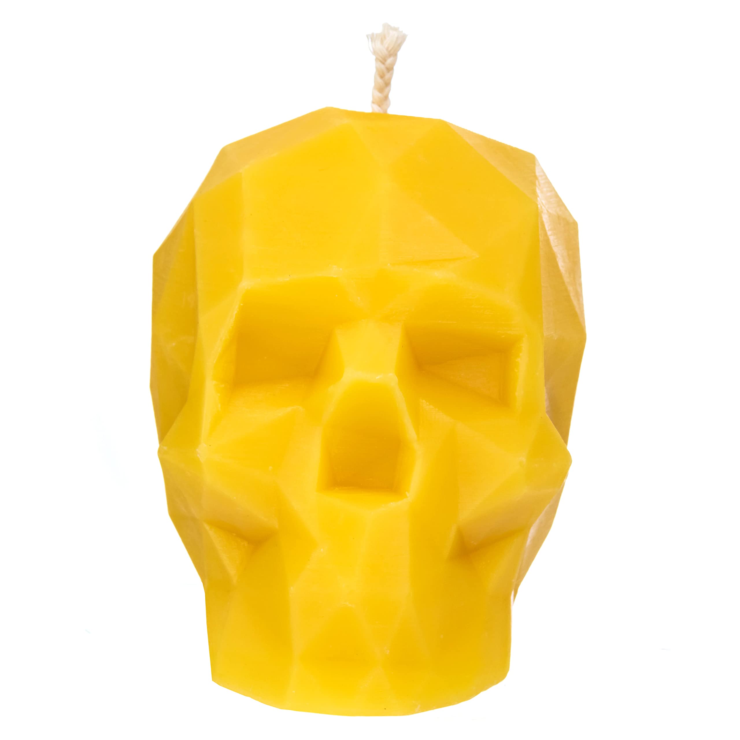Large Geometric Skull Candle - Handmade Beeswax Candle for Gothic Decor, Witch Room & Halloween - Unique Skull Gifts for Women & Men - USA Made by Alternative Imagination | Perfect for Dark Aesthetic Bedrooms, Altar Decor & Spooky Gift Giving
