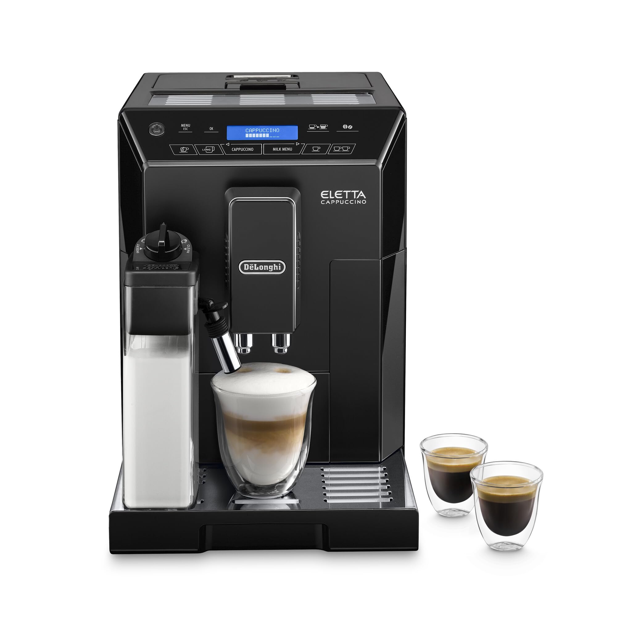 De'Longhi ECAM 44.660.B Super Automatic Espresso Machine - 15 Bar Pressure, LED Panel, Automatic LatteCrema Cappuccino, Self-Cleaning - Black - Perfect for Home & Office Coffee Lovers