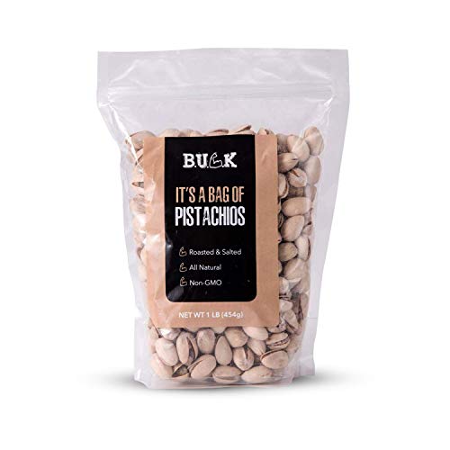 Organic Roasted Pistachios Salted Snacks - Non-GMO, Medium Heat, Made in USA - 16oz Bulk Bag - Perfect for Healthy Snacking, Parties & Gifts