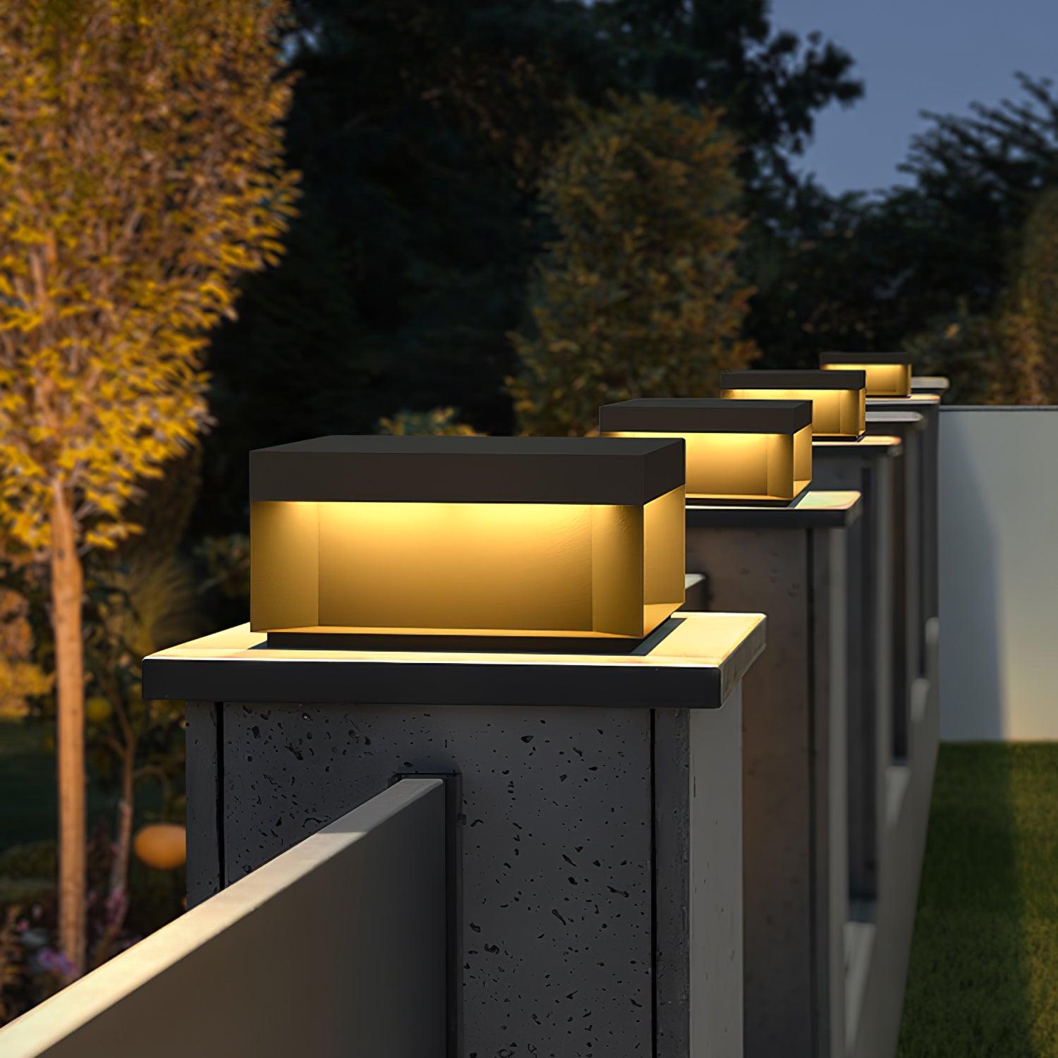 Black Box Outdoor Post Light - Durable Weatherproof LED Exterior Light for Patio, Garden, and Driveway Lighting
