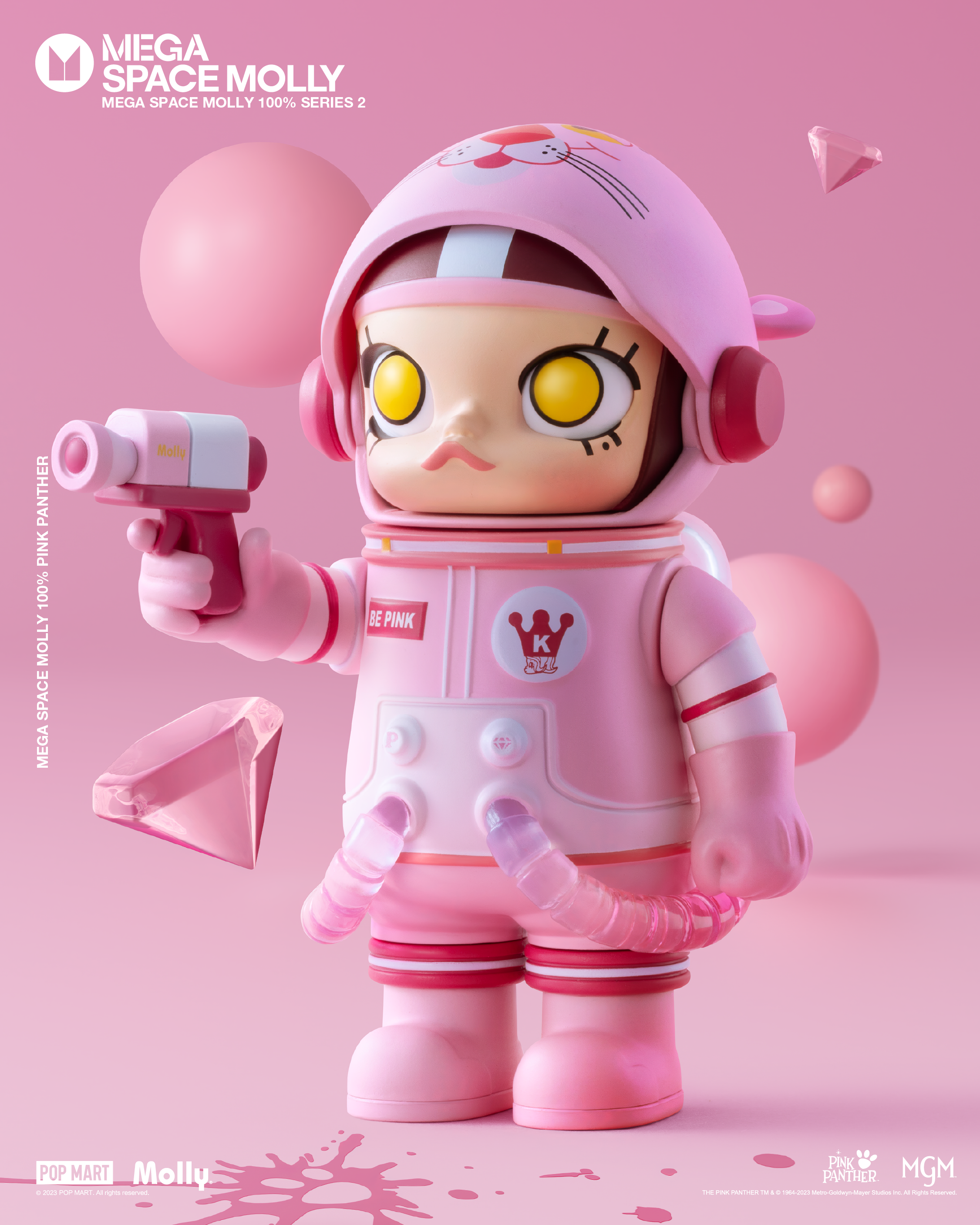 POP MART MEGA SPACE MOLLY 100% Series 2 B - Limited Edition Collectible Vinyl Figure for Display & Gifting - Perfect for Anime Fans, Office Decor, and Toy Collections