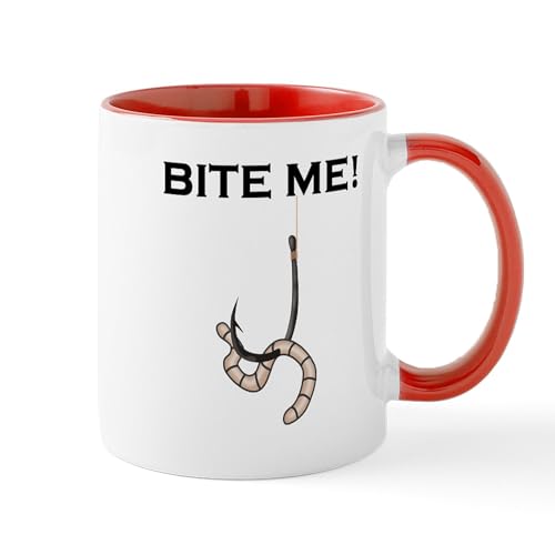 White/Red Inside - Bite Me! Mugs