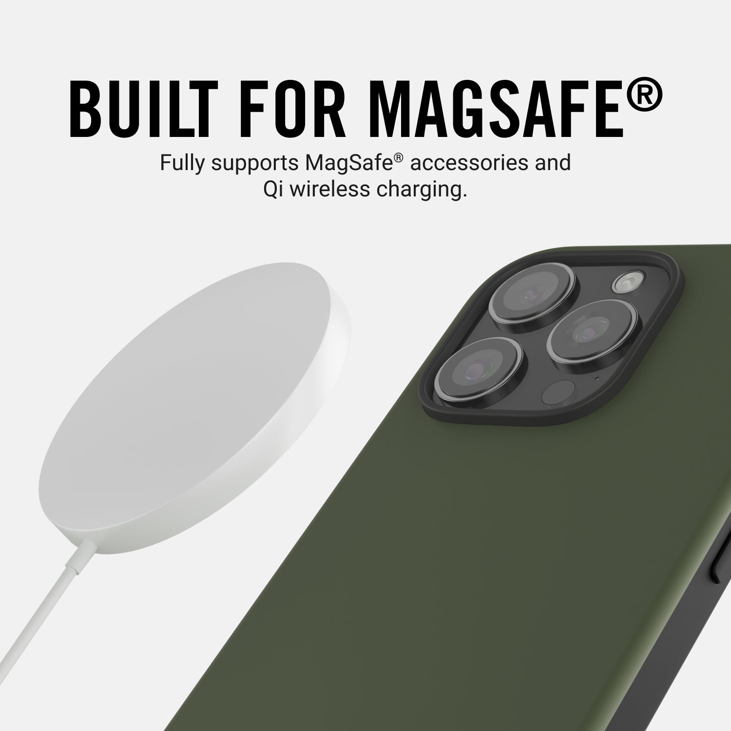 Premium iPhone 16 Pro Max Charging Kit with Fast Charging - Matte Olive Finish | Perfect for Home, Office & Travel Use