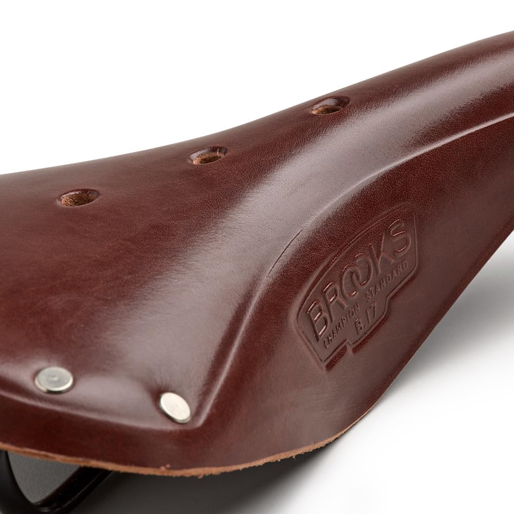 Brooks England B17 Premium Leather Bike Saddle - Ultra Comfortable Cycling Seat for Road & Touring Bikes | Perfect for Long Distance Rides & Commuting