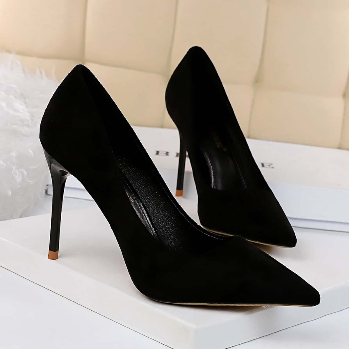 JOEupin Women's Formal Pointed Toe High Heel Pumps - Sexy Stiletto Dress Shoes for Wedding, Party & Office | Slip-On Bridal Shoes for Women
