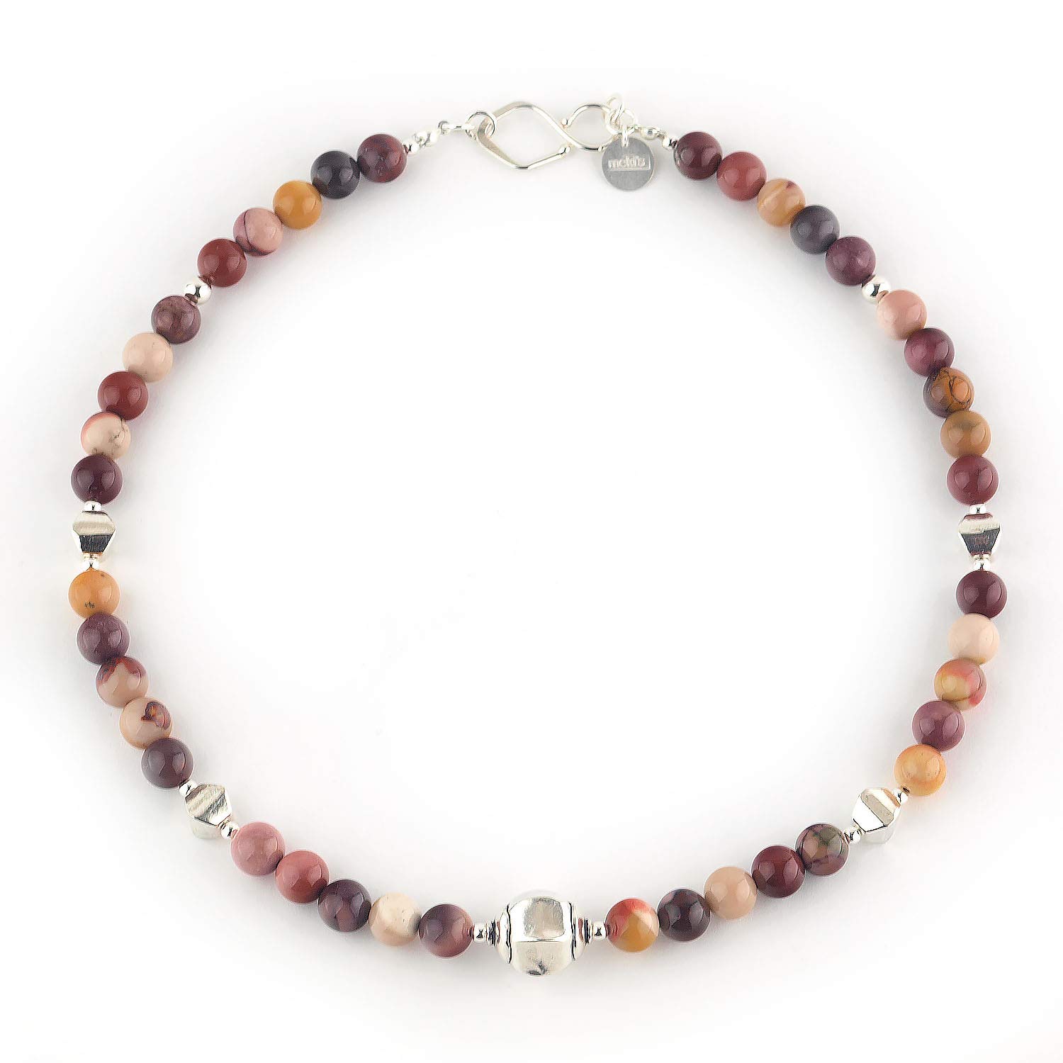 Elegant Sterling Silver and Mookaite Gemstone Necklace for Women | Handmade Jewelry Gift for Her | Perfect for Weddings, Anniversaries & Special Occasions