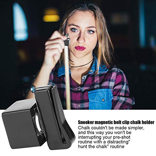 Premium Magnetic Snooker Cue Chalk Holder - Portable Billiards Accessory with Belt Clip | Perfect for Pool, Snooker & 8-Ball Games at Home or Bars