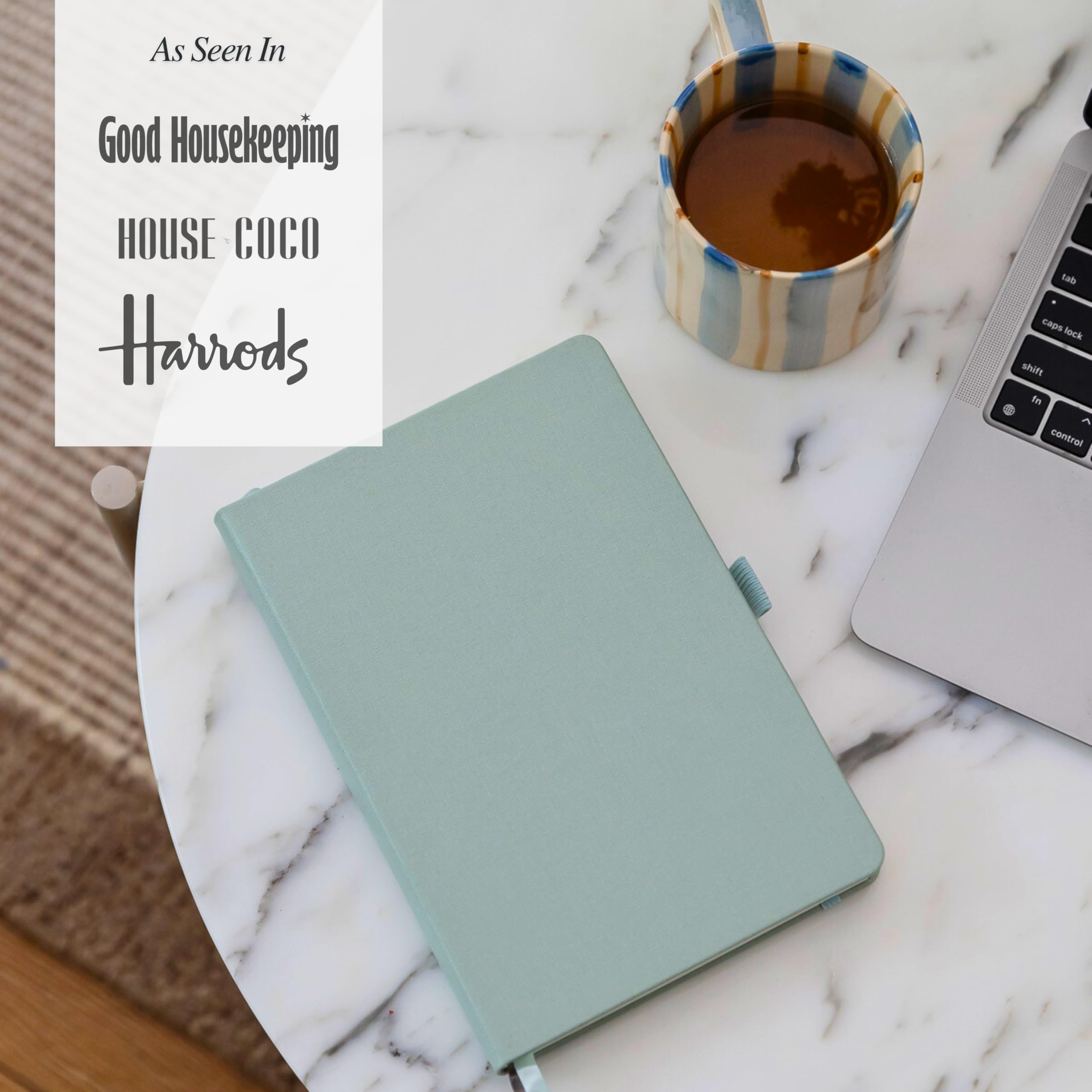 Scribble & Dot® 2025 Daily, Weekly & Monthly Planner - A5 Hardcover Goal Achievement Planner (Blue Sage) | Perfect for Work, School & Personal Organization