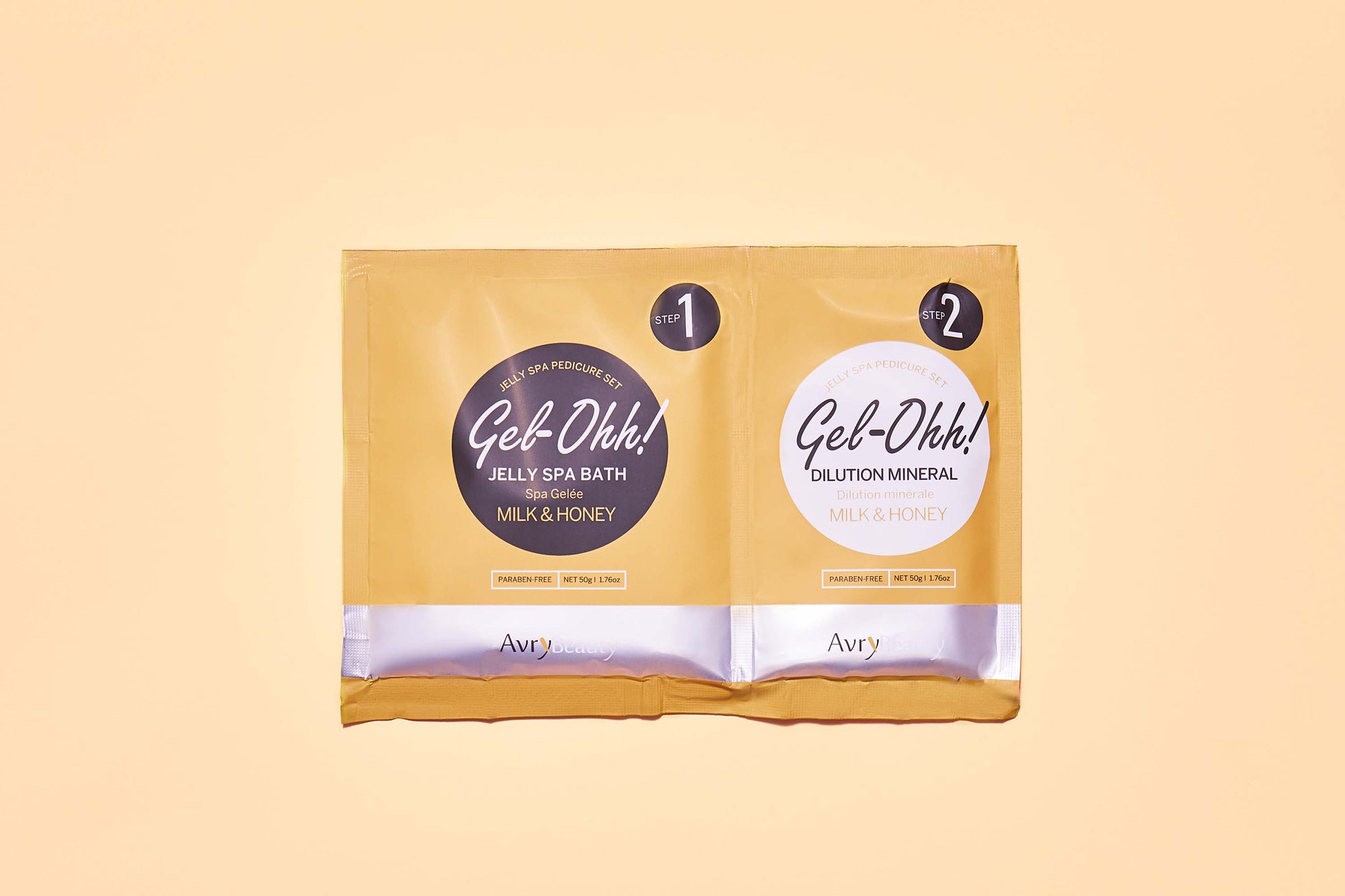 Avry Beauty Gel Ohh! Jelly Spa Pedicure Bath with Milk & Honey - Moisturizing Foot Soak for Relaxing At-Home Spa Treatment