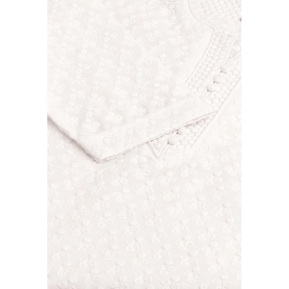 Elegant Chikankari White Short Kurti for Women - Traditional Indian Embroidered Tunic Top for Casual Wear & Festive Occasions