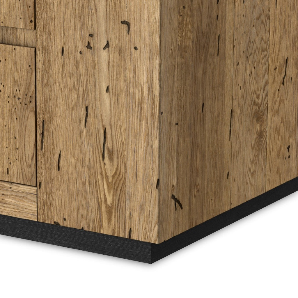 Abaso 6-Drawer Dresser - Rustic Wormwood Oak Wooden Chest for Bedroom Storage & Organization | Perfect for Master Bedroom, Guest Room & Nursery