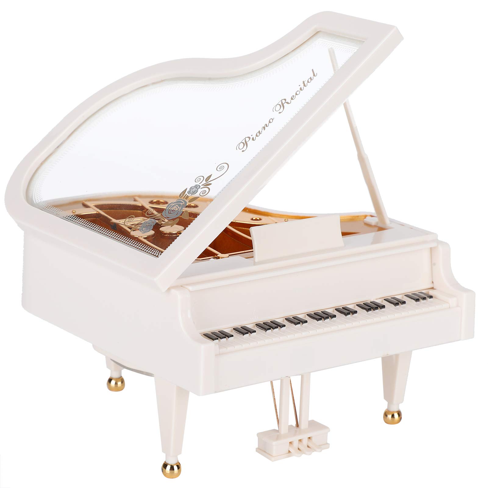 Clockwork Music Box - Portable Compact Piano Music Box for Girls, Lovers, Weddings, Anniversaries, Friends & Kids | Perfect Gift for Romantic Moments, Special Occasions & Nursery Decor
