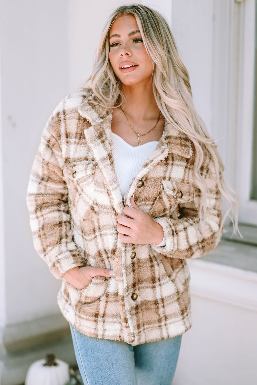 Stylish Plaid Collared Neck Jacket for Men & Women - Trendy Fall & Winter Outerwear for Casual Outings & Office Wear