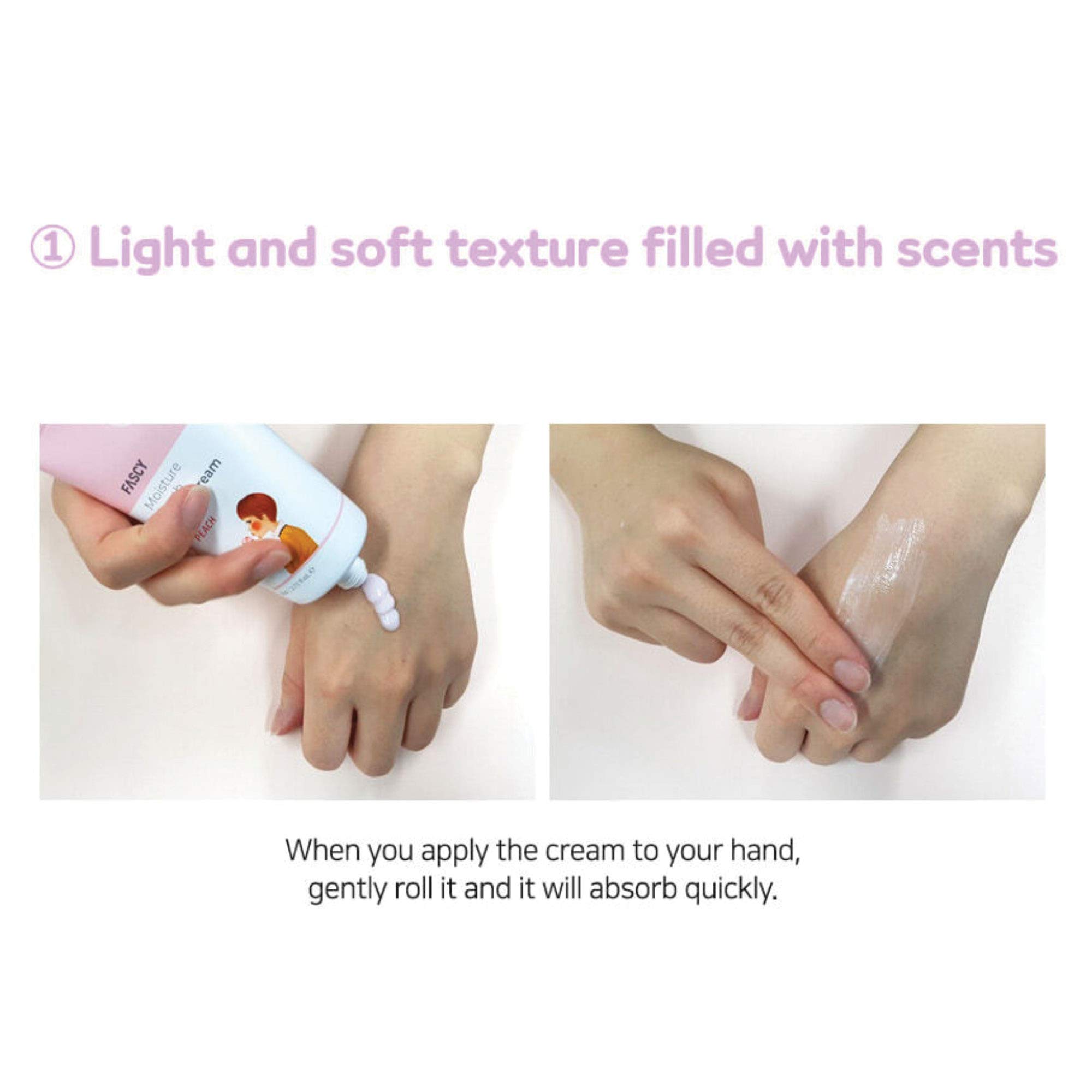 New Moisture Bomb Hand Cream 80ml - Intense Hydration for Dry Skin, Peach Scented, Non-Greasy Formula | Perfect for Office, Travel & Daily Hand Care
