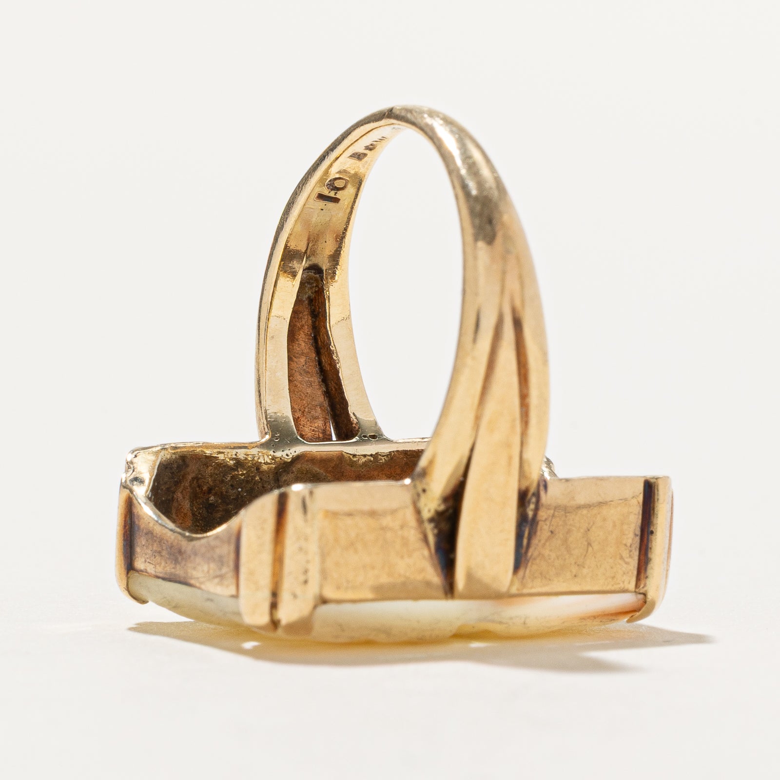 Exquisite Floral Carved Mother of Pearl Cocktail Ring | 7.50 Carat Natural Shell Gemstone | Size 6.75 | Elegant Jewelry for Women | Perfect for Weddings, Parties & Special Occasions
