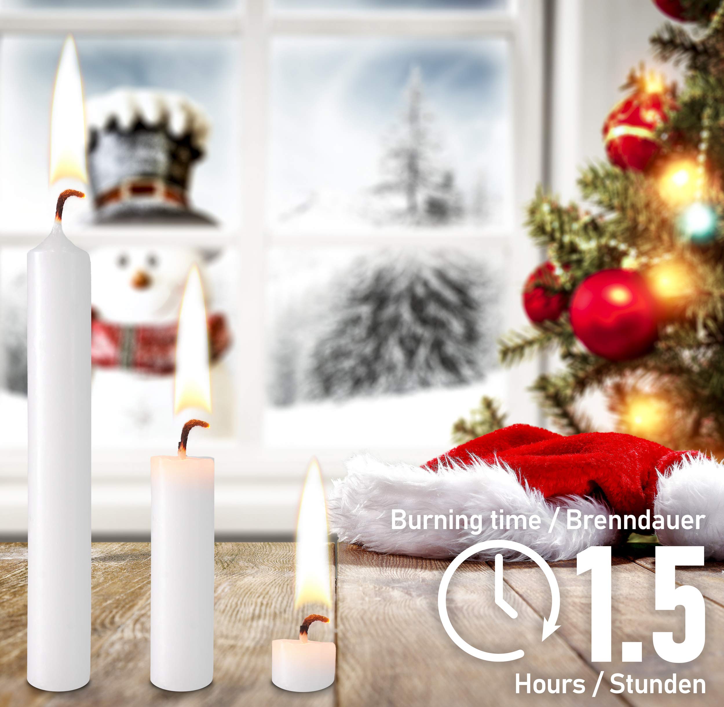 Premium White Tree Candles - Pack of 20 - 3.75
