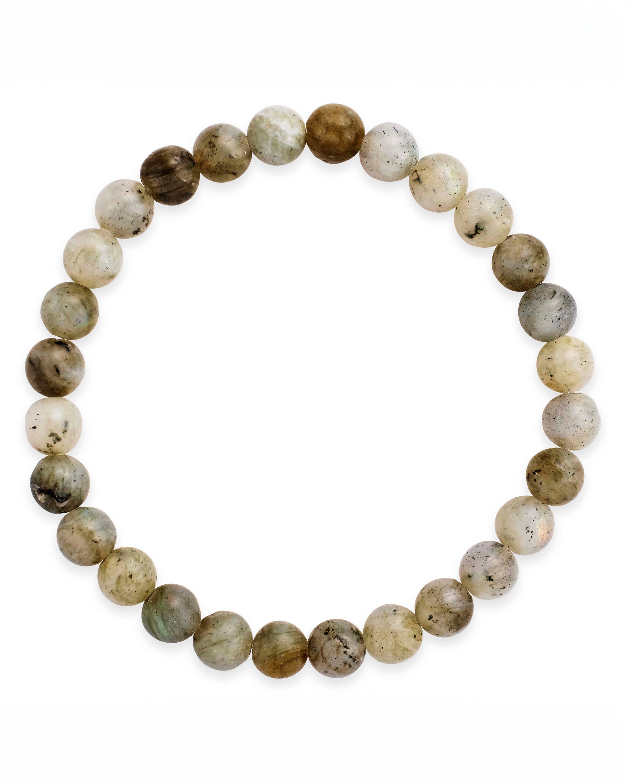 Natural Labradorite Beaded Stretch Bracelet for Women - Healing Crystal Jewelry for Energy Protection & Chakra Balancing | Perfect for Meditation, Yoga & Spiritual Gifts